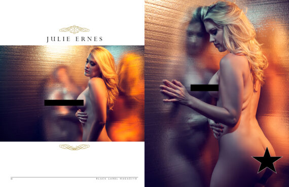 Julie Ernes, micromag, Black Label Magazine, nude art magazine